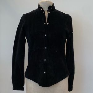 Jamie Sadock Womens Black Prefer rated Suede Jacket w Snap Closures / Size S